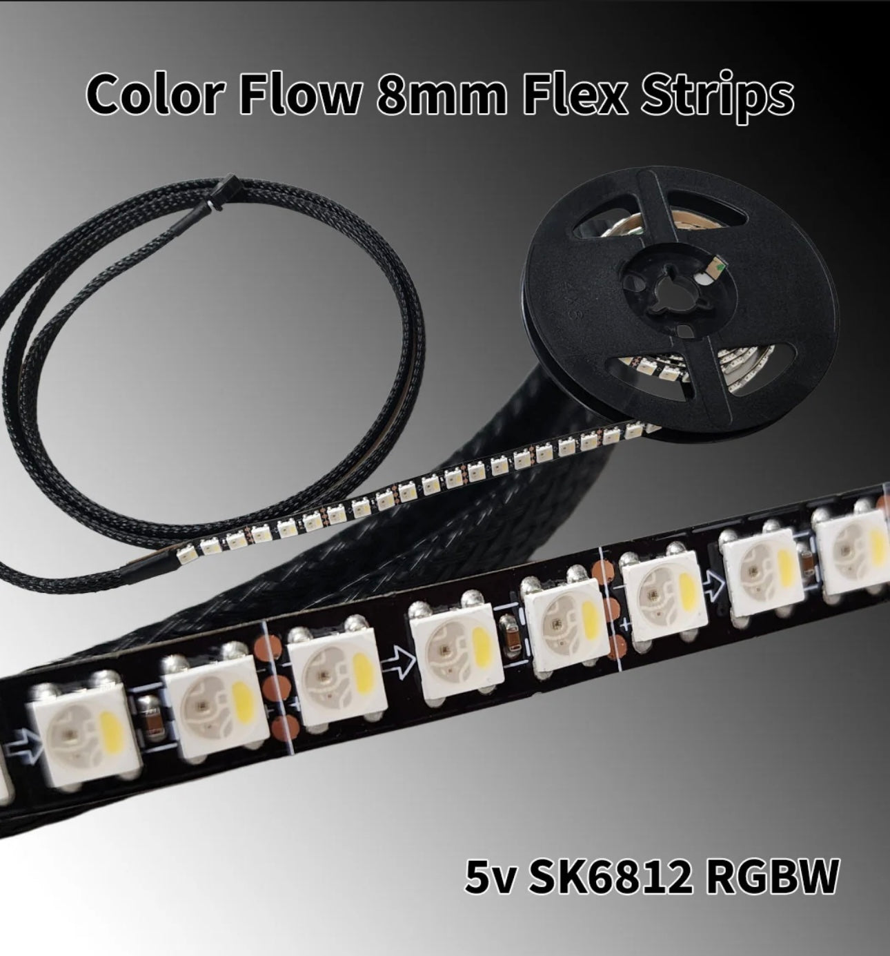 5 v Flexible RBGW strip